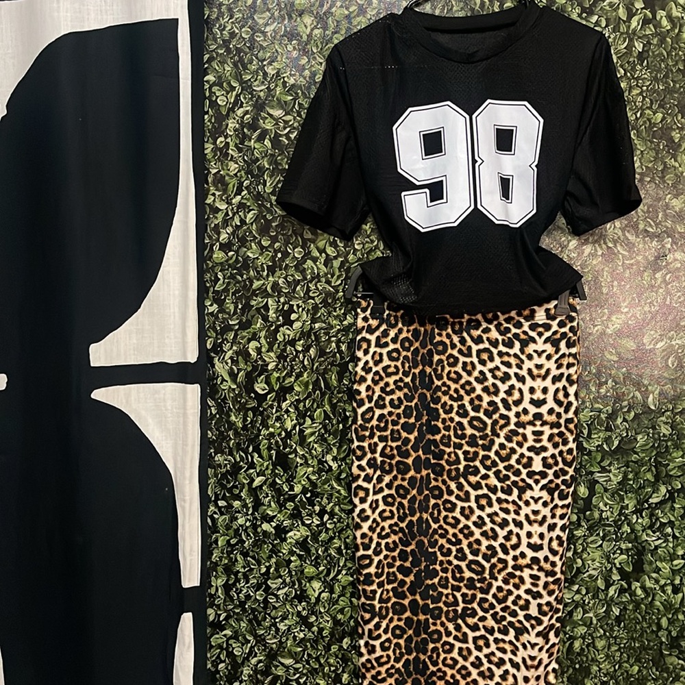 Leopard Print Women's Skirt New